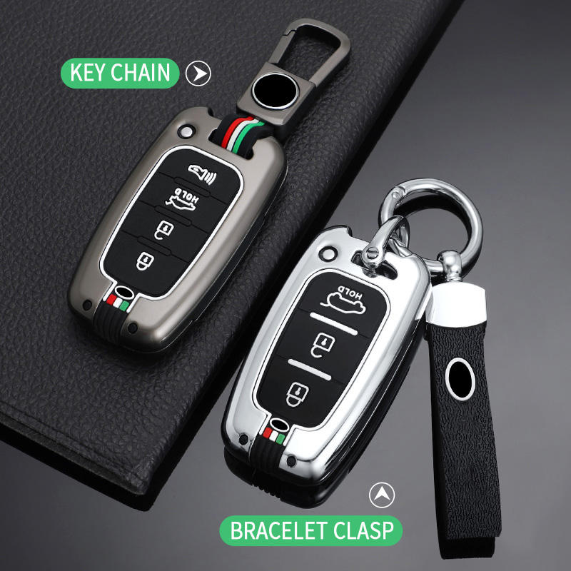 GPRGIT Zinc Alloy Car Key Case Cover for Kia Optima K5, Forte, Soul, Sorento, Mohave, Borrego (2011-2012)