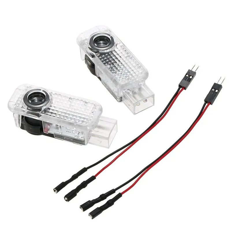 GPRGIT Car Door LED Ghost Shadow Projector Welcome Lamp for Audi Series 12V