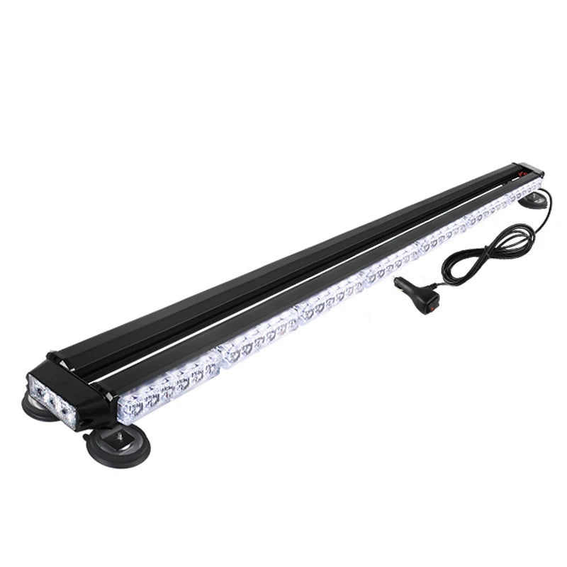 90 Led Rooftop Strobe Light Bar For Trucks Magnetic Suction Screw Mount 9 - 30v Ip65 Waterproof Emergency Warning Light