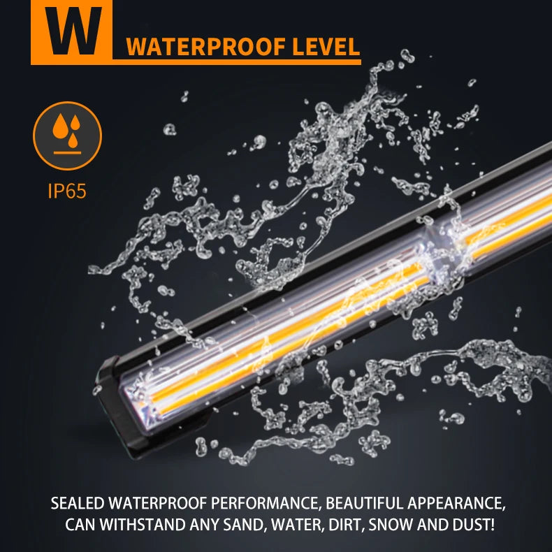 47 Inch Automotive Led Strobe Light Bars Flashing Traffic Emergency Warning Light COB Working Lights for Heavy Duty Vehicles