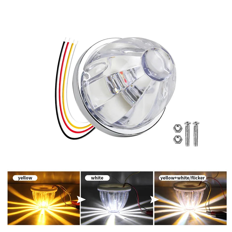3W High Power Mini Watermelon Lucas LED Lights 3/4 Inch DOT 12-24V for Truck Trailer Custom Color Car Exterior/Interior Lighting