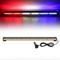 35" COB LED Dual Row Amber Strobe Light for Car Truck Trailer Magnetic Flashing Warning Light Bar Optional Colors