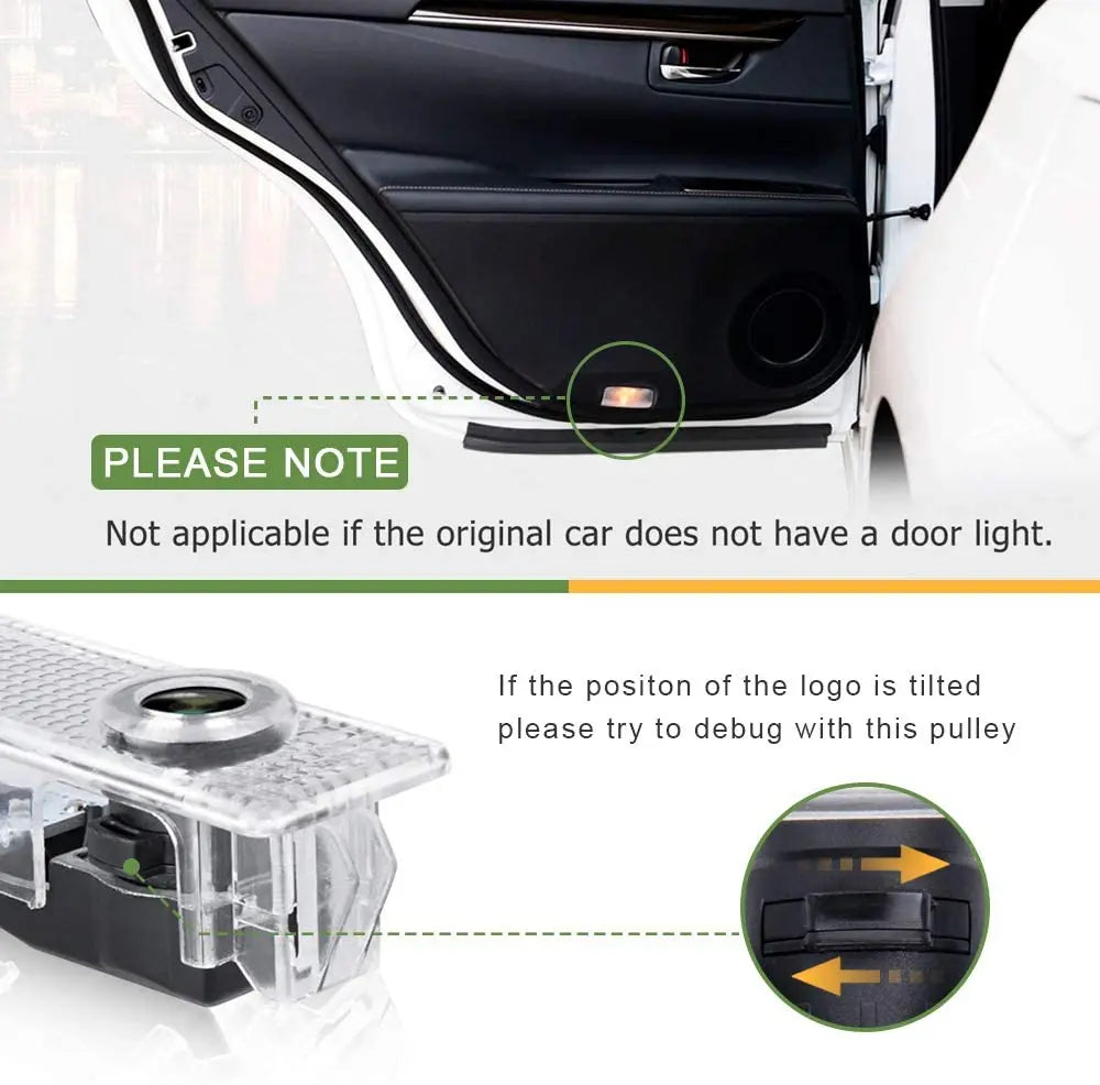 GPRGIT Car Door LED Logo Projector Light for BMW Ghost Shadow Welcome Light Symbol Emblem Courtesy Step Light