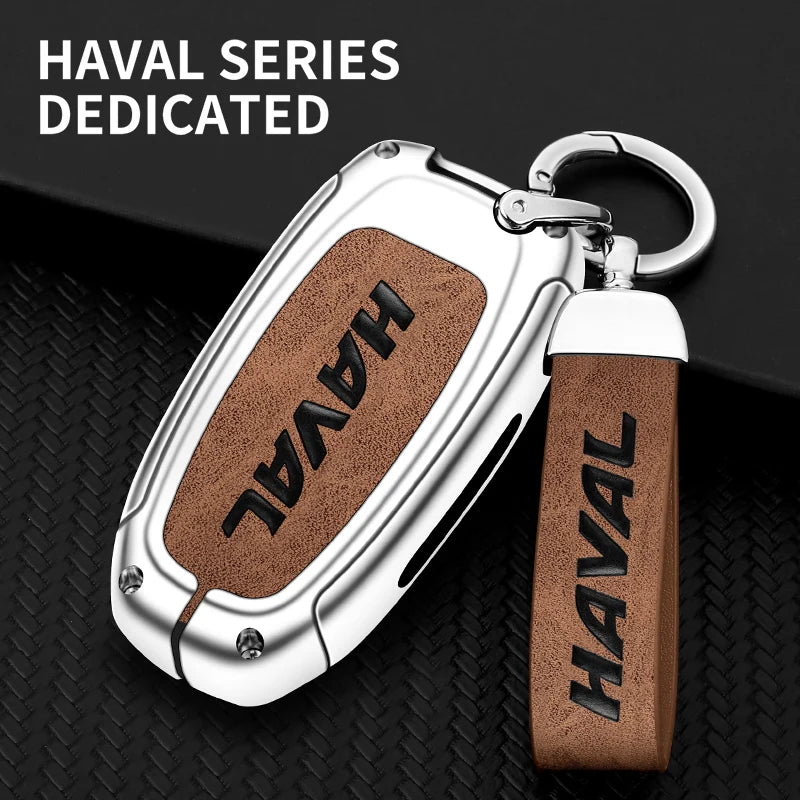 GPRGIT Zinc Alloy Leather Car Key Case Cover for Haval H9 F7x H5 H3 Great Wall 5 3 M2 H6 Coupe M4 H2 H6