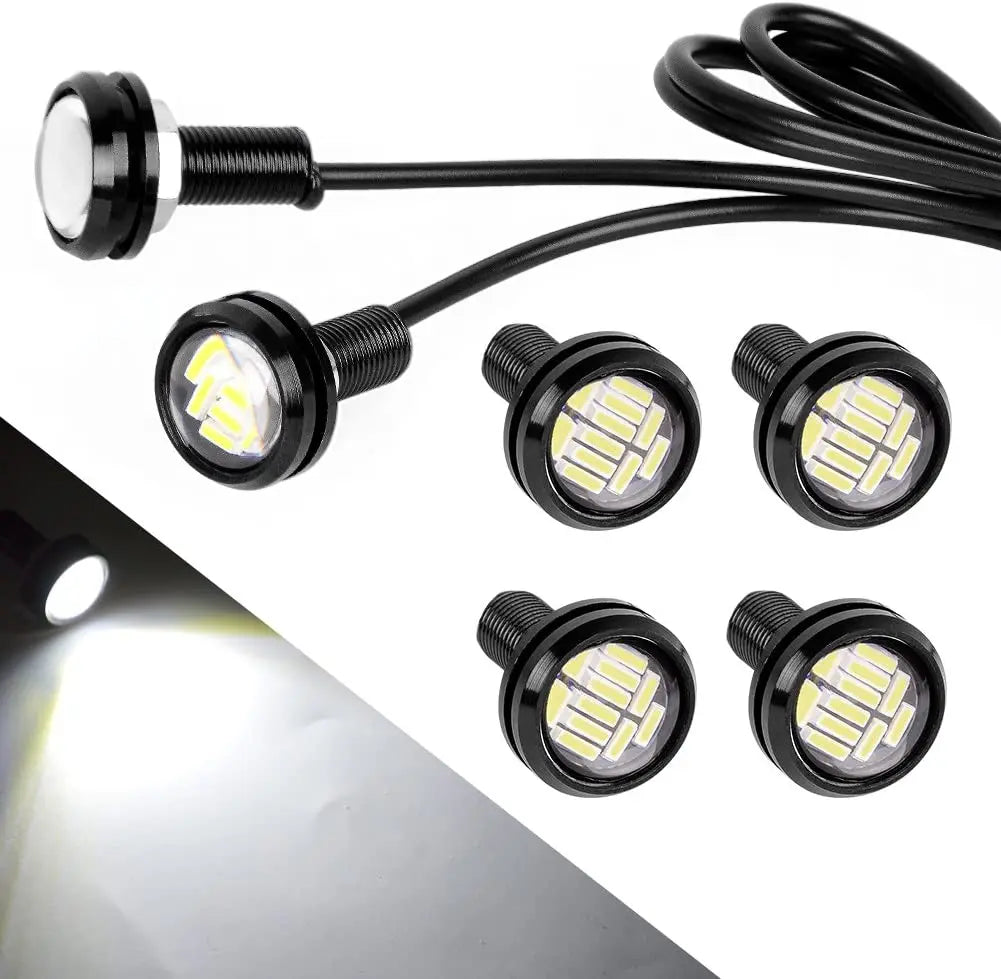 GPRGIT DRL LED License Plate Signal Lamp 18 23 MM Eagle Eye LED Light 12V