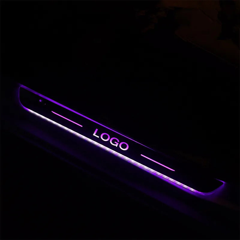GPRGIT Multi Color Acrylic Illuminated LED Car Door Sill Plate