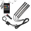 GPRGIT 48 LED Car Foot Light Atmosphere Ambient Lamp Remote/Voice/APP Control 12V
