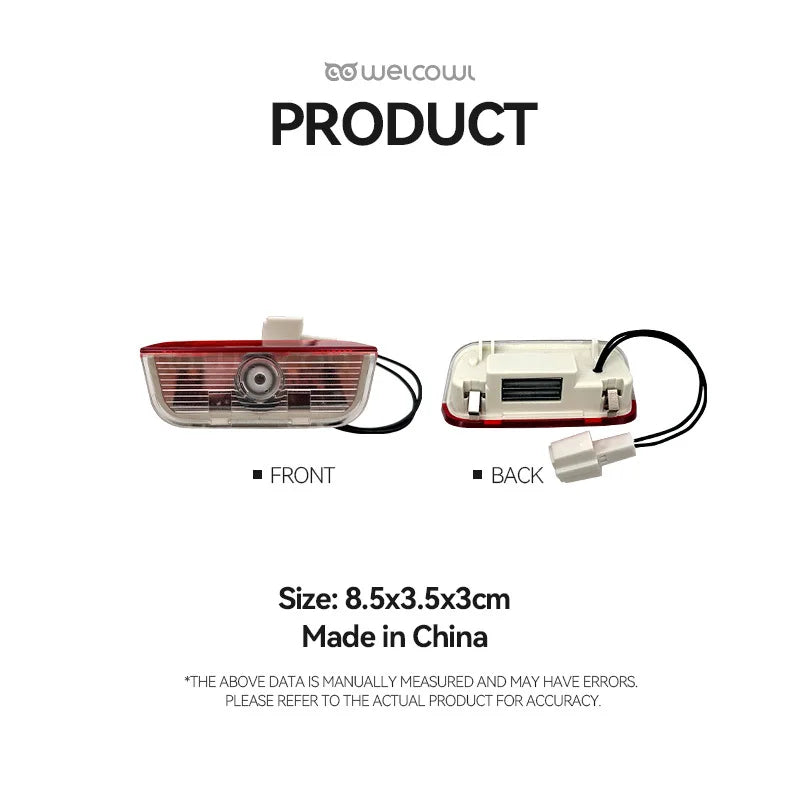 GPRGIT Car Door Light for Porsche Cayenne/911/Taycan Courtesy LED HD Icon Projector Welcome Lamp 12V