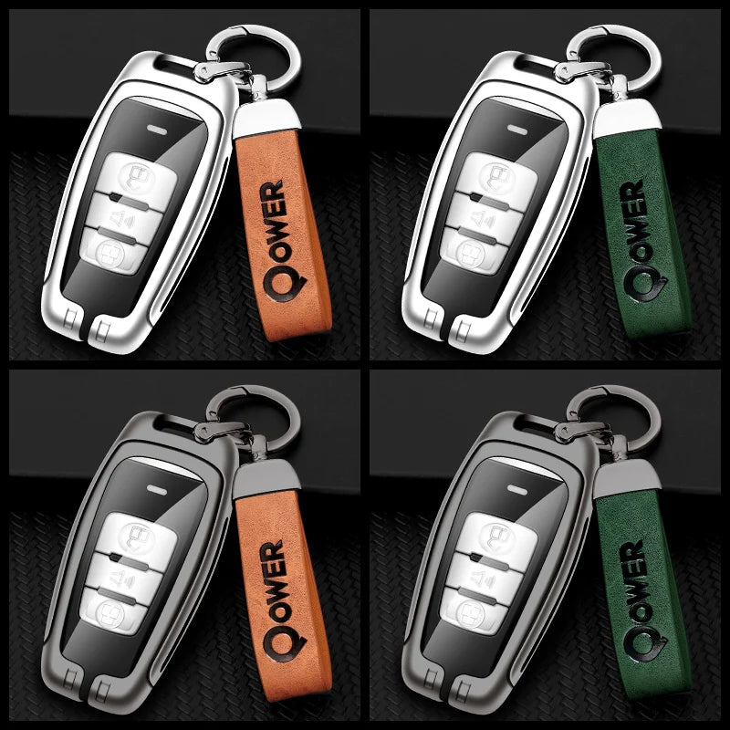 GPRGIT Zinc Alloy Leather Key Case Cover Shell for Great Wall Poer Pao GWM Ute Cannon 2019-2021 Haval H6 H7 H8 H9 Auto Accessories