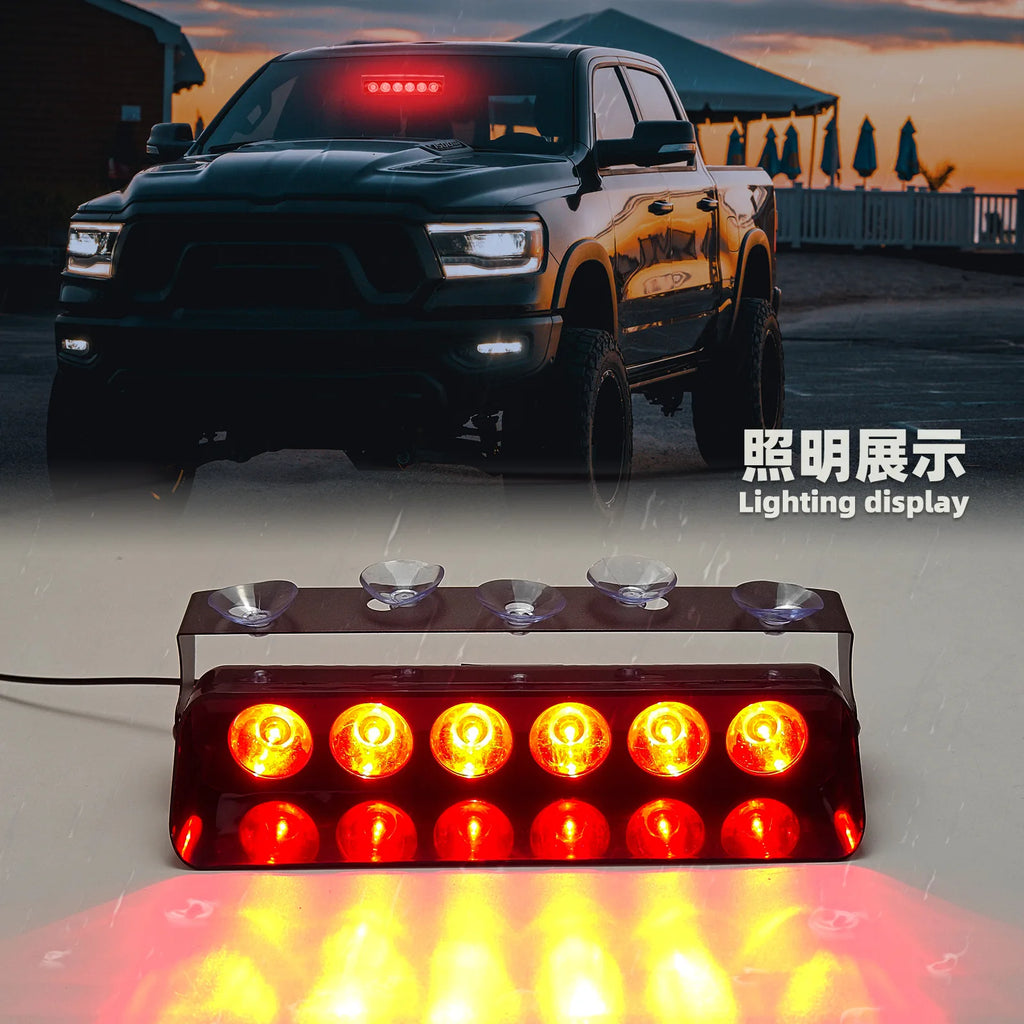 Auto Exterior Lighting LED Strobe Warning Light Designed for Emergency Vehicles Windshield Display Car Use