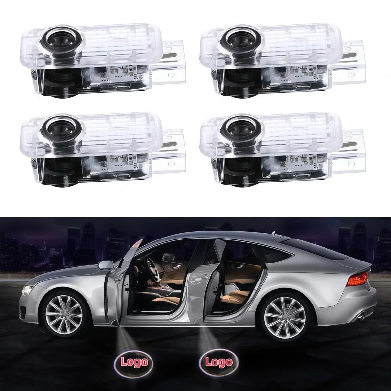 Wireless Car Door Logo Projector Welcome Light with Angel Wings Ghost Shadow Lamp
