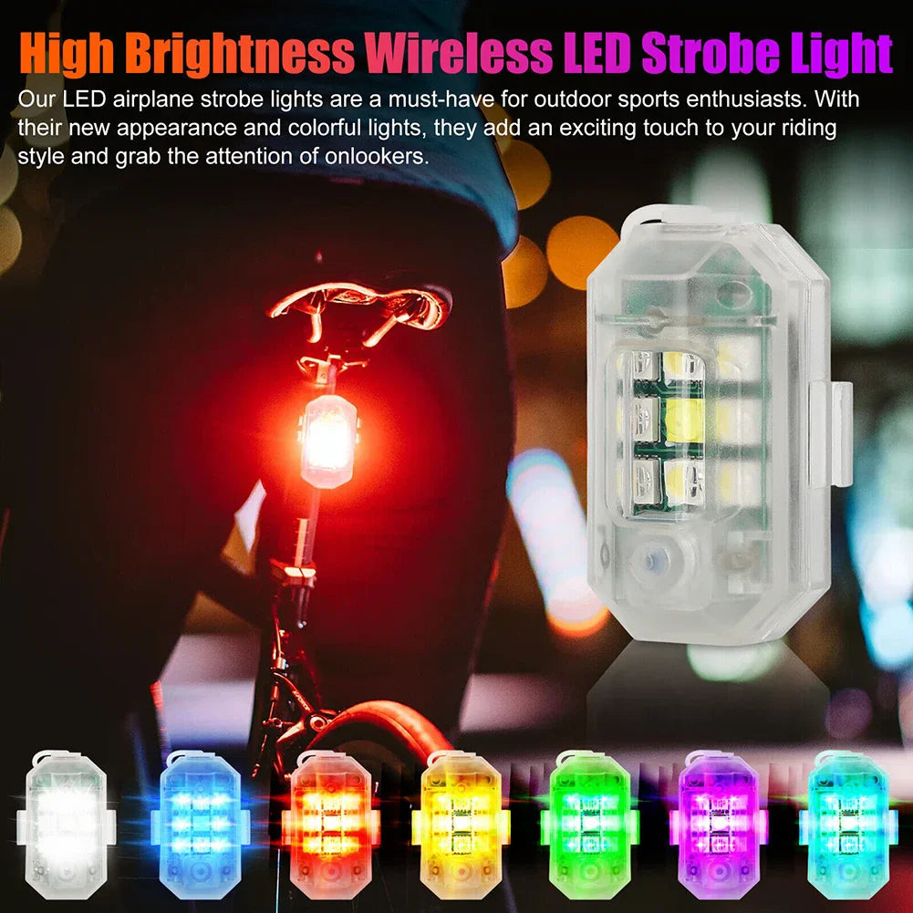 GPRGIT Wireless LED Strobe Light 7 Colors Battery Operated Waterproof High Brightness Flashing Motorcycle Drone Lights
