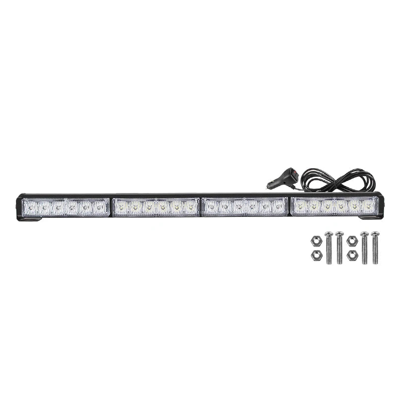 23 Inch 24W LED Light Bar for Off - Road - Dual Color Strobe Emergency Warning Lamp, High Brightness Auxiliary Vehicle Lightbar