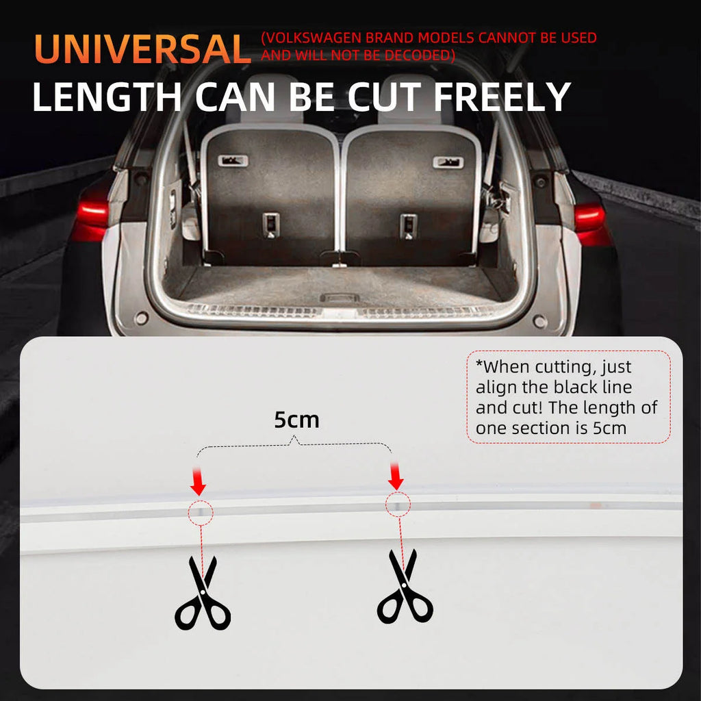 GPRGIT 12V Waterproof Soft LED Neon Strip Trunk Light White/Warm White