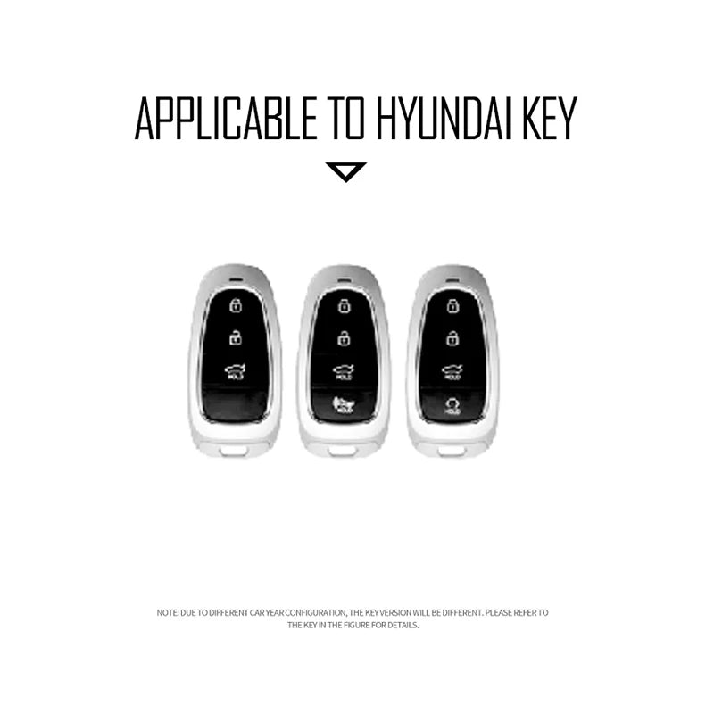 GPRGIT Zinc Alloy Car Key Cover Case for Hyundai Santa Fe Tucson 2022 NEXO NX4 Atos Prime Solaris 2021