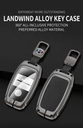 GPRGIT Car Logo Zinc Alloy Leather 3 Buttons Car Key Case Cover for Landwind X7 X5 Keychain Protective Holder Keyless Shell Accessories