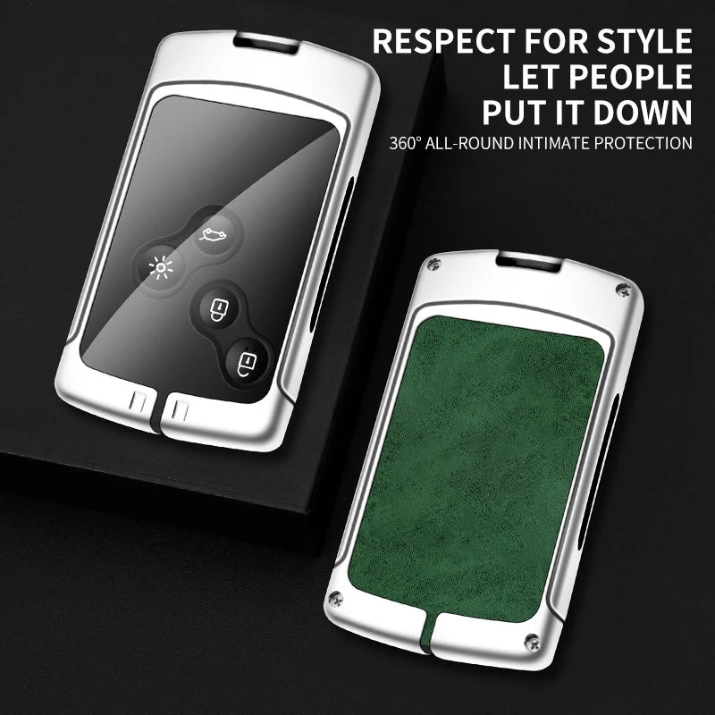 GPRGIT Zinc Alloy Car Key Case Cover for Renault Duster Captur Clio Logan Megane 1 2 3 Koleos Scenic Protector Accessories Keychain
