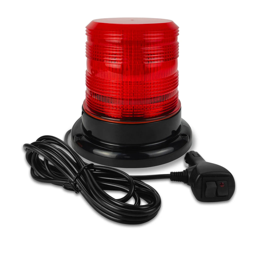 30W LED Rotating Amber Strobe Warning Light for Emergency Vehicles Forklift Truck Tractor Cars-Auto Exterior Lighting