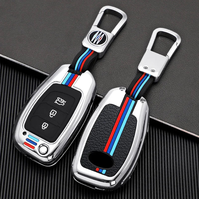 GPRGIT Fashion Zinc Alloy Car Smart Key Case Cover for Hyundai Solaris I10 I20 I30 I35 I40 IX45 Folding Protector Keybag Accessories