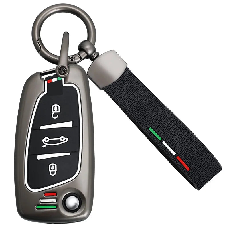 GPRGIT Folding Zinc Alloy Car Key Case Cover for Citroen Coupe VTR C2 C4 C5 C6 C8 Berlingo Xsara Picasso