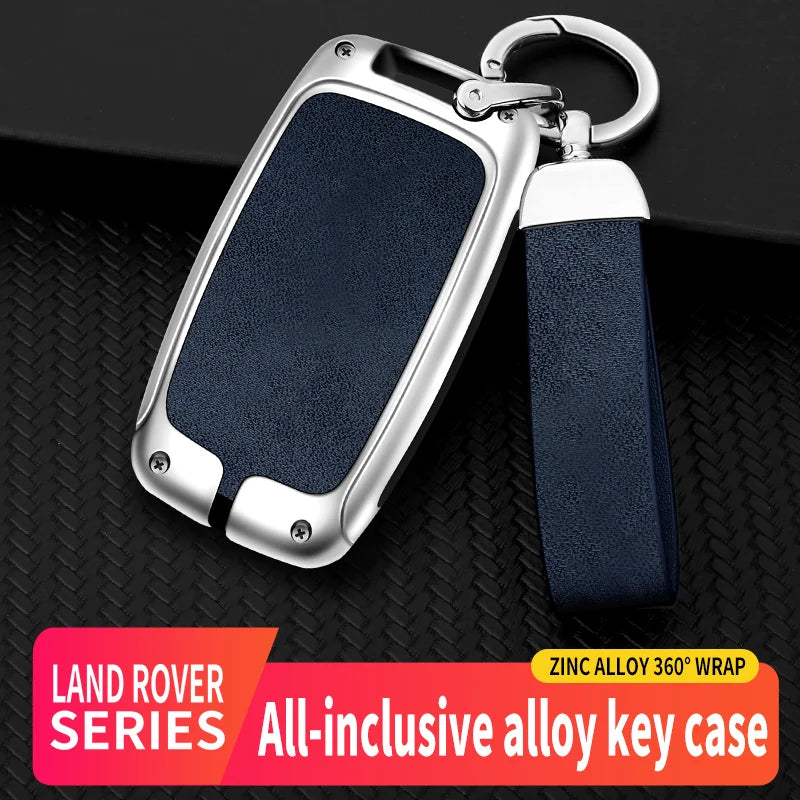 GPRGIT Metal Car Custom Logo Key Case for Land Rover Range Rover Sport Evoque Freelander Velar Discovery 4 Jaguar XE XJ XF Guitar