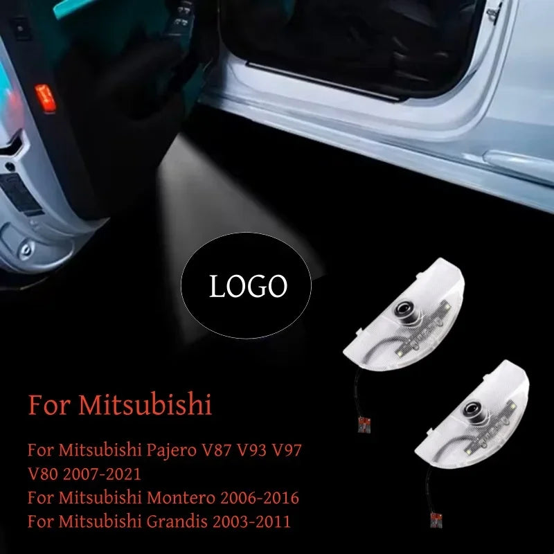 GPRGIT MITSUBISHI Pajero Car Logo Door Light LED Ghost Welcome Light