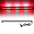 Automotive LED COB Strobe Safety Warning Light Bar with Magnetic Base Double Row Flashing Lights for Car Universal