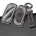 GPRGIT Car Logo Zinc Alloy Leather Car Key Case Cover for DongFeng DFM 370 S560 AX7 AX5 AX4 AX3 MX5 Keychain Styling Accessories