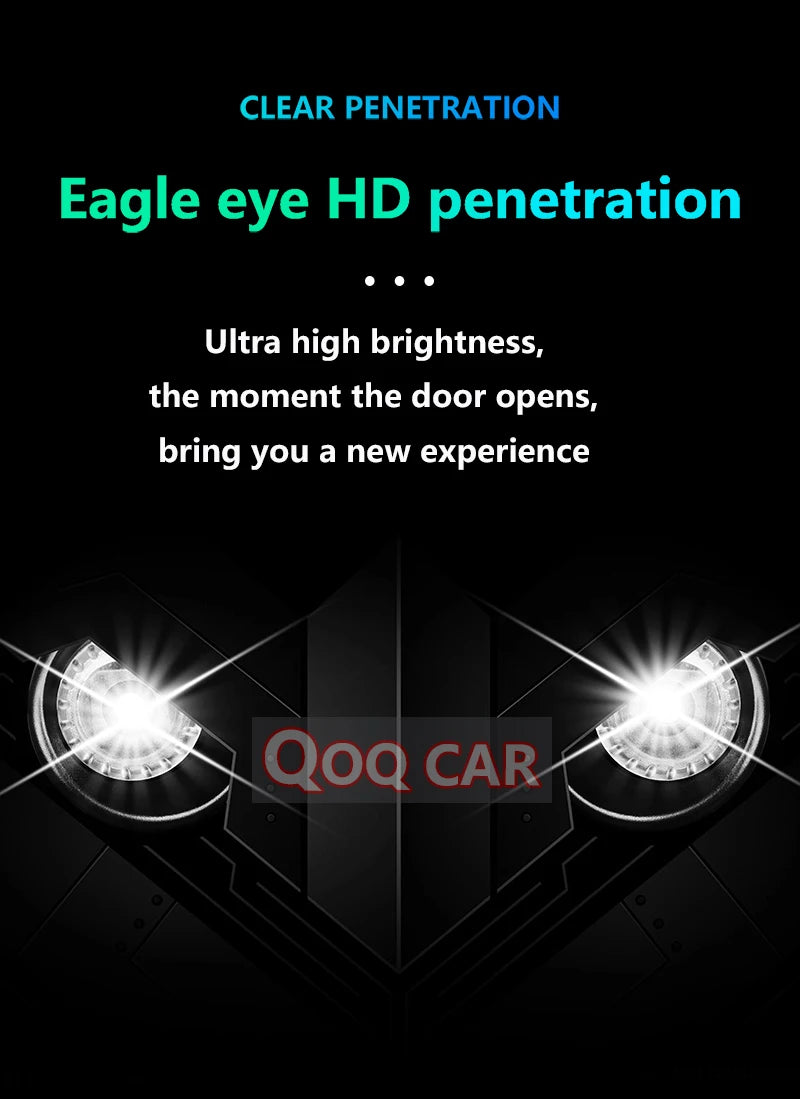 GPRGIT For Land Cruiser 12V HD No Fading Car LED Door Warning Light with Laser Projector Ghost Shadow and Welcome Logo Lights