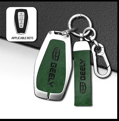 GPRGIT Car Key Case Cover for Geely Coolray Atlas Boyue NL3 Emgrand SUV GT GC9 Borui Azkarra Haoyue L Monjaro L Tugella Xingyue Haoyue