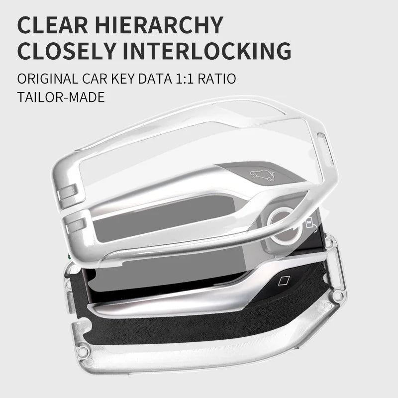 GPRGIT Car Logo Leather Car Key Case for BMW 5 7 Series G12 G11 G30 G32 G31 I8 I12 I15 G01 X3 G02 X4 G05 X5 G07 X7