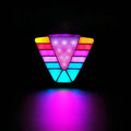GPRGIT 12V RGB Chasing Dynamic Brake Light 33W Safety Triangle Warning Lamp Universal Car