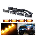 GPRGIT 4-Piece 6SMD LED Grille Light for Toyota Tacoma 2016-2019 - DRL Yellow/White Fog Warning Light