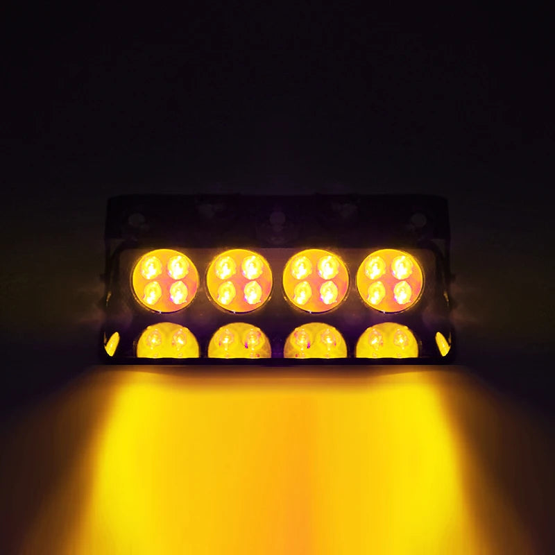 16W Vehicle LED Warning Light Dash Deck Signal Lamps Flash Dash Emergency Flashing Windshield Strobe Light 12V