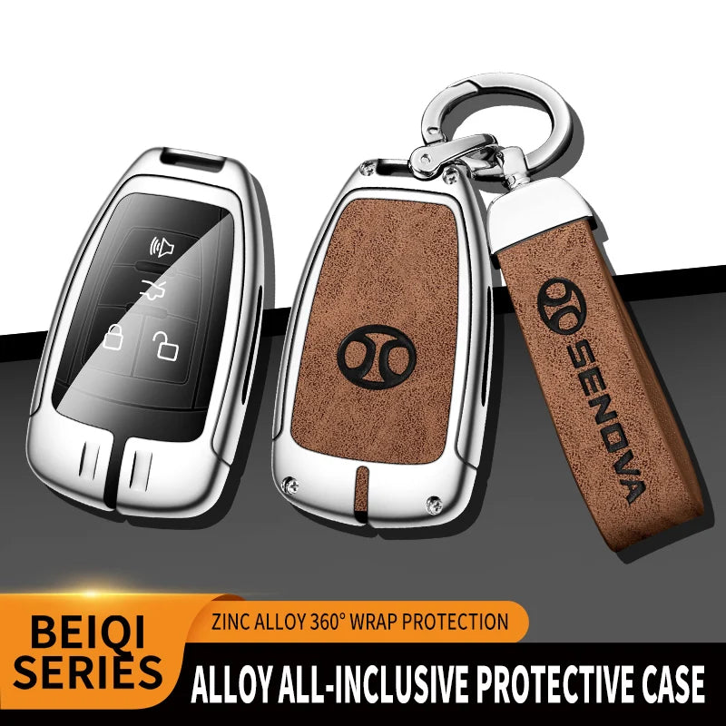 GPRGIT Car Remote Key Fob Cover Case Protector for BAIC Senova BJ40 PLUS/EX5/EU5/EC5/BJ80/D50/DJ80