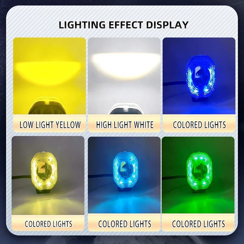 Motorcycle Spotlights Led With RPG Headlight Auxiliary Light Driving Lights Work Light Fog Lamp Bulb for Car Truck