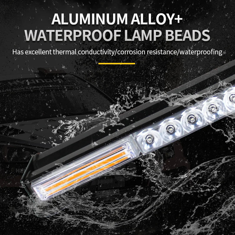 47 Inch High Power Warning Strobe Light Bar Car Emergency Fog Flashing Hazard Warning Light Bars For Truck Offroad Van