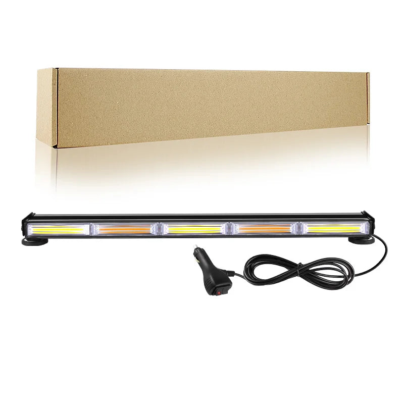 Auto Double Row Led Flash Bar Light For 4x4 Heavy-duty Truck Car Boat Warning Flashing Strobe Light Amber White Blue Red