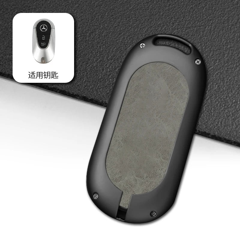 GPRGIT Leather Car Key Cover Case for Mercedes-Benz A/C/E/R/M Class CLA GLA W204 W210 W124 W203 W205