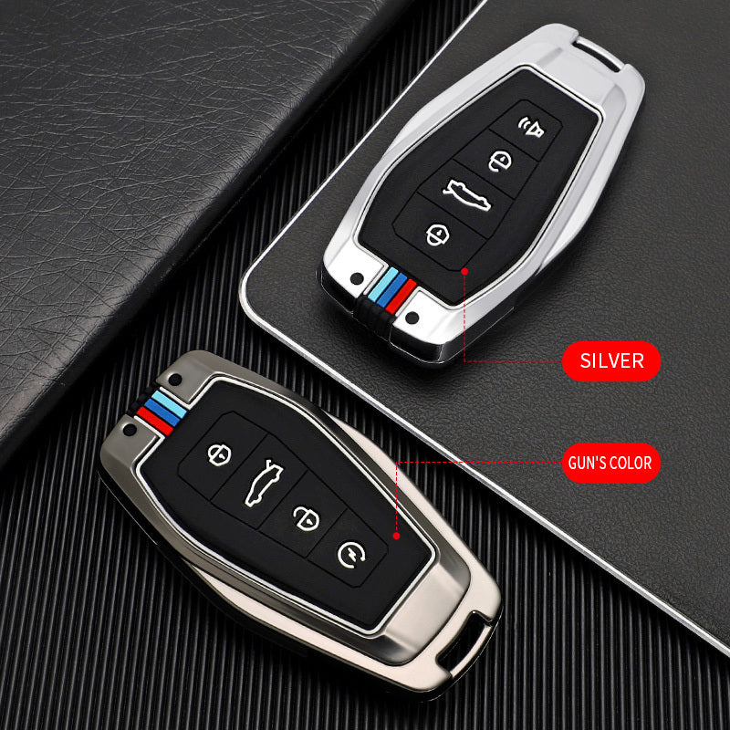 GPRGIT Zinc Alloy Car Key Fob Cover Case Shell Holder Set for Geely Coolray X6 Emgrand Global Hawk GX7 Car-Styling Remote Accessories