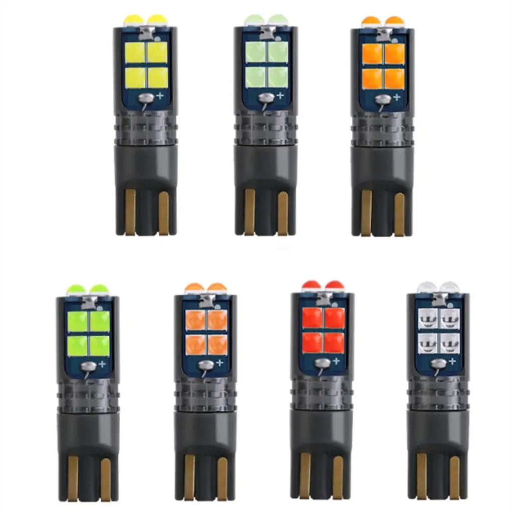 GPRGIT T10 10SMD Canbus LED Bulbs W5W 194 168 12V 6000K Multi-Color