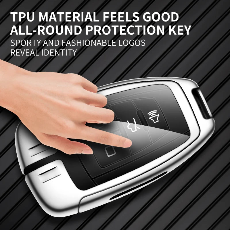 GPRGIT Car Remote Key Fob Cover Case Protector for BAIC Senova BJ40 PLUS/EX5/EU5/EC5/BJ80/D50/DJ80