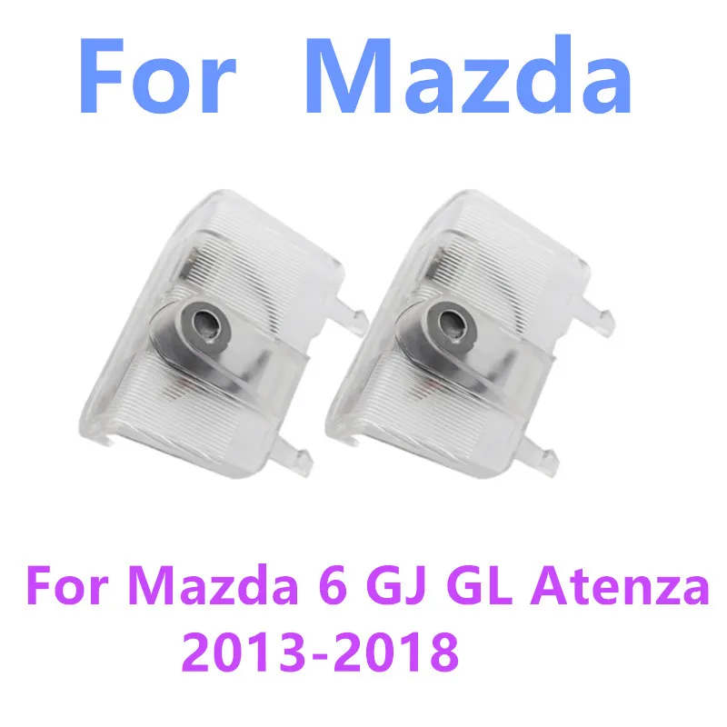 GPRGIT LED Car Door Welcome Bulbs Ghost Shadow Courtesy Warning Lamp for Mazda 6 Atenza 2014-2016, 12V