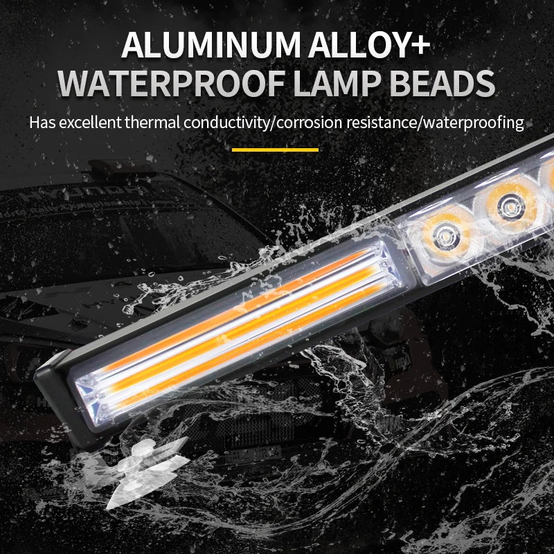 High Power 6LED Emergency Warning Light Dash Strobe Lights Universal Flashing Light Bar for Car Truck Emergency Vehicles