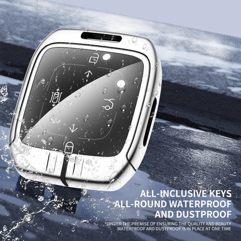 GPRGIT High Quality Zinc Alloy Leather Car Key Case Cover for ZEEKR 001 Holder Keychain Keyless Protector Styling Accessories
