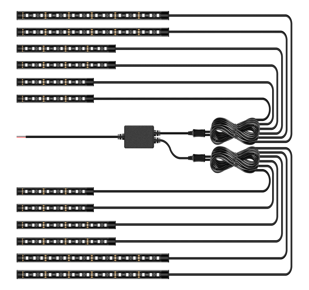 GPRGIT Motorcycle RGB LED Light Strip Kit Waterproof APP Remote Voice Control 12V CE