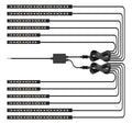 GPRGIT Motorcycle RGB LED Light Strip Kit Waterproof APP Remote Voice Control 12V CE