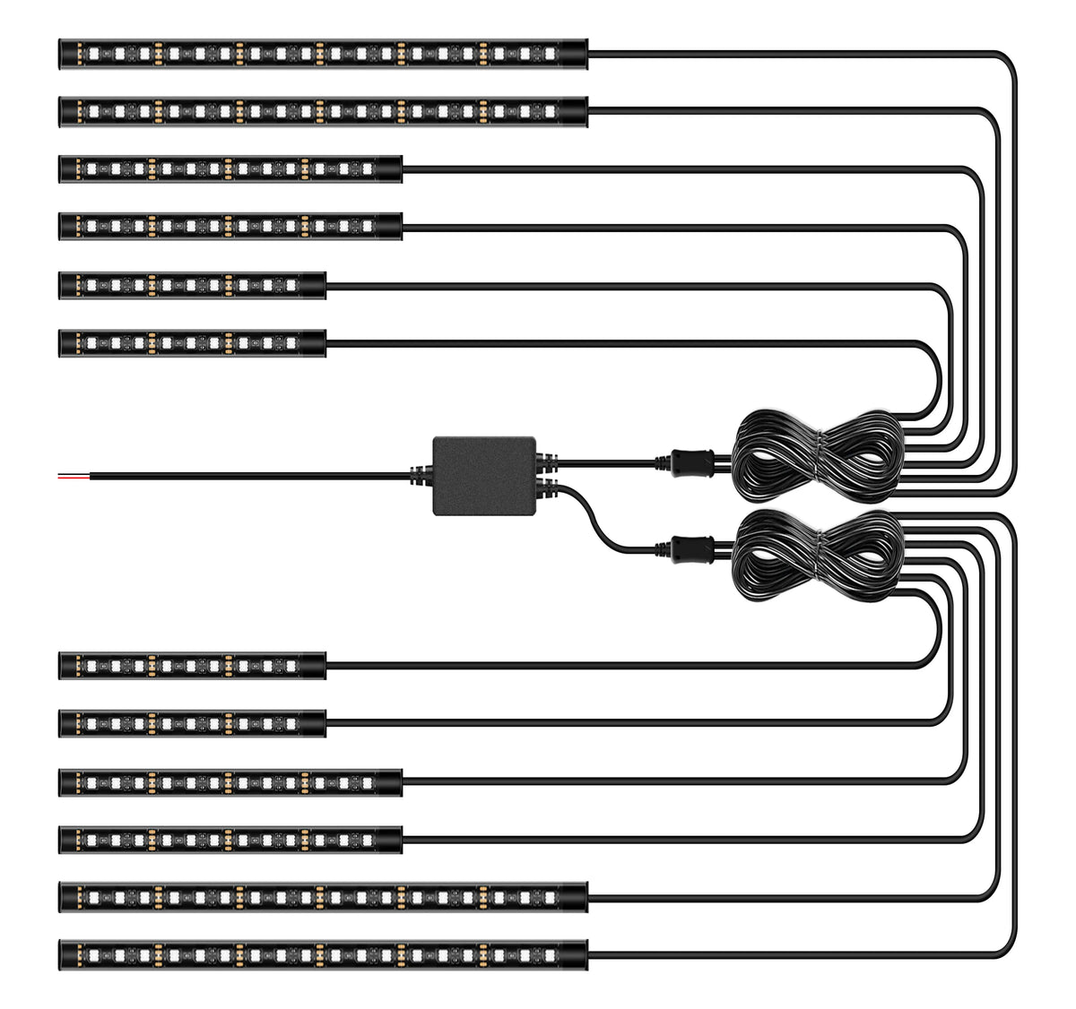 GPRGIT Motorcycle RGB LED Light Strip Kit Waterproof APP Remote Voice Control 12V CE