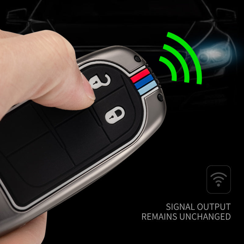 GPRGIT Key Case Cover Zinc Alloy for Jeep Renegade Commander Grand WK2 KL Chrysler 300C Dodge Ram 1500 Remote Car Accessories
