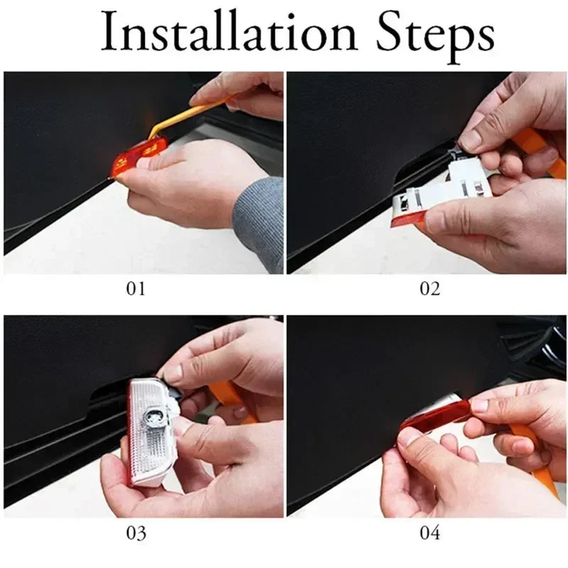 GPRGIT 2pcs Car Door Welcome Light for Skoda Superb 2009-2023 Logo Light 12V